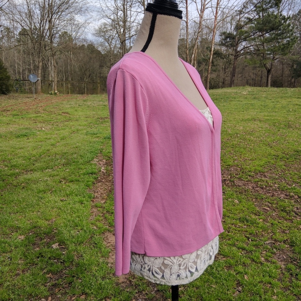 Studio 1 Lightweight Pink Sweater Sz 18 Cardigan